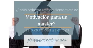 ejemplo de carta de motivación para un master